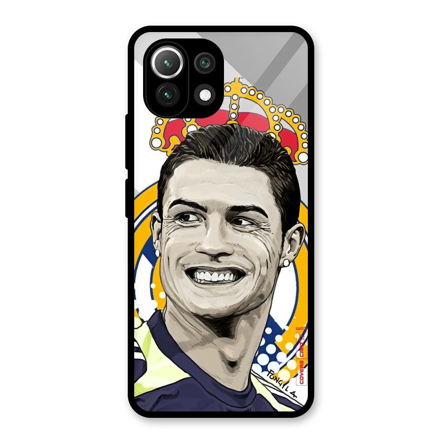 Ronaldo Madrid King Glass Back Case for Mi 11 Lite