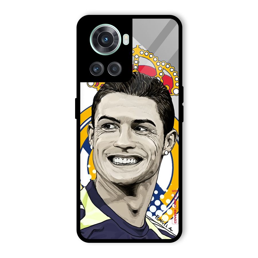 Ronaldo Madrid King Glass Back Case for OnePlus 10R