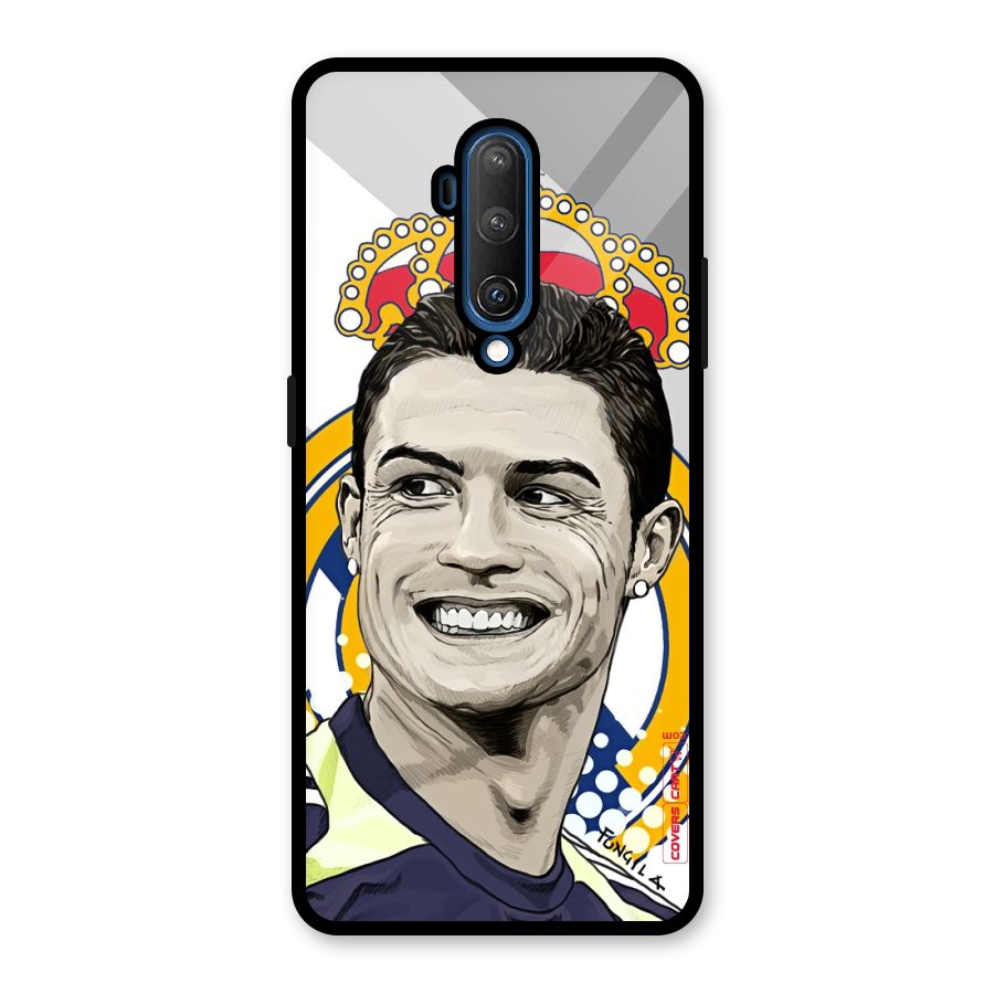 Ronaldo Madrid King Glass Back Case for OnePlus 7T Pro
