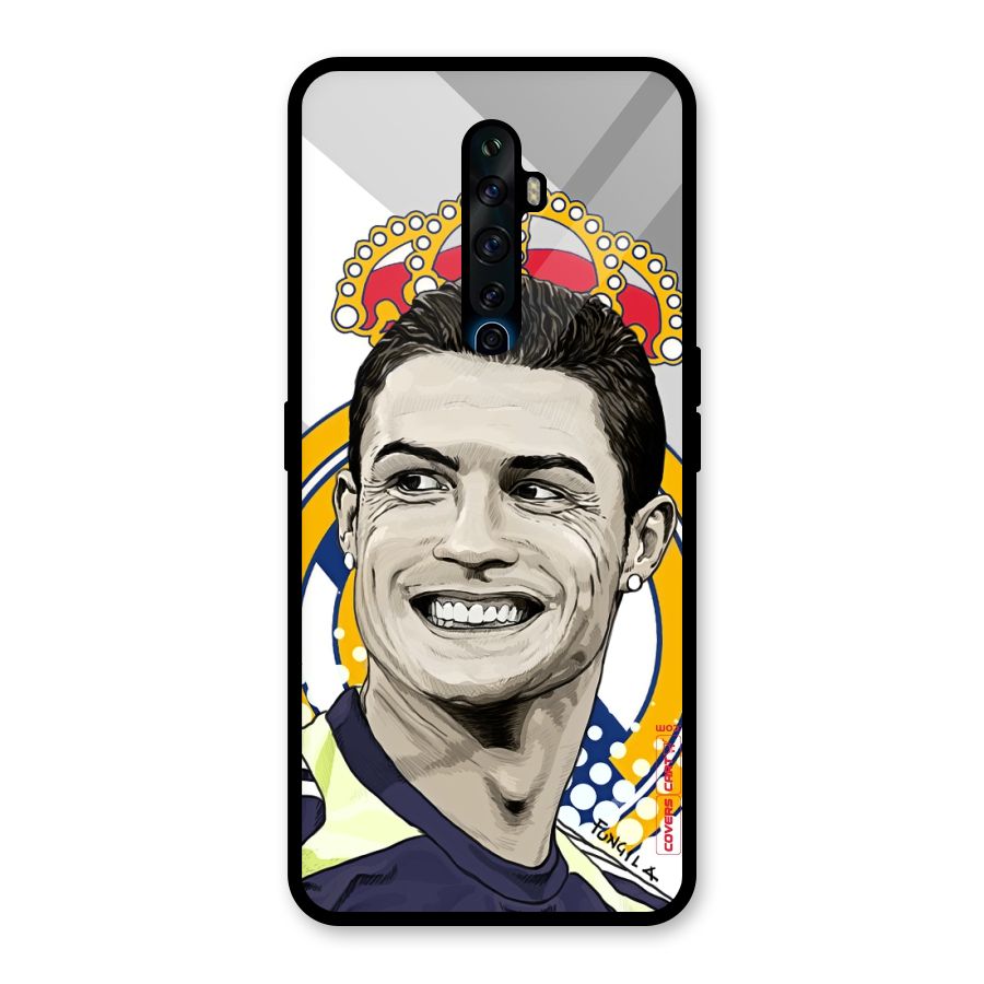 Ronaldo Madrid King Glass Back Case for Oppo Reno2 F