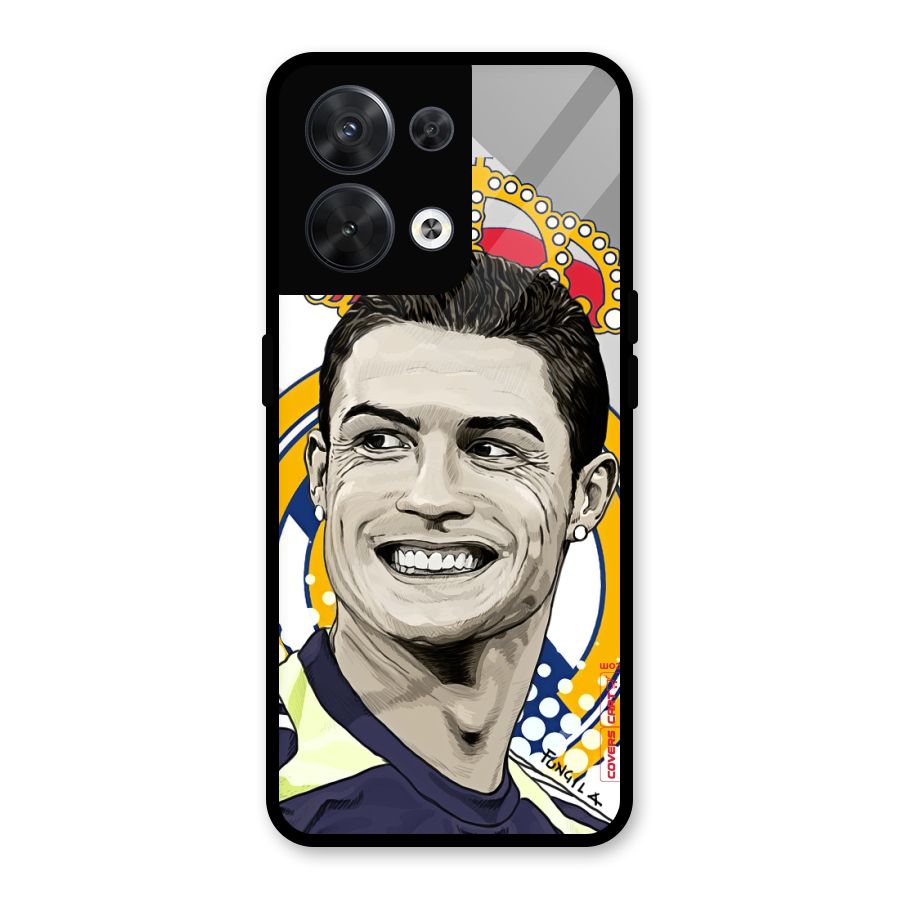 Ronaldo Madrid King Glass Back Case for Oppo Reno8 5G