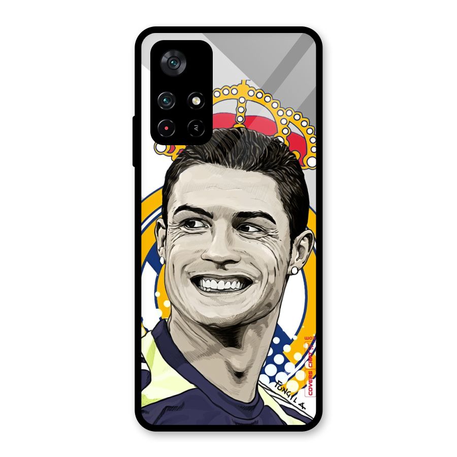 Ronaldo Madrid King Glass Back Case for Poco M4 Pro 5G