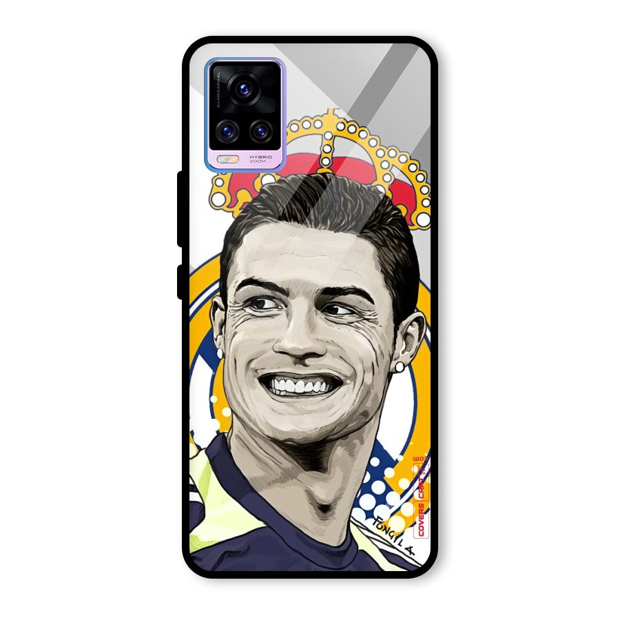 Ronaldo Madrid King Glass Back Case for Vivo V20 Pro
