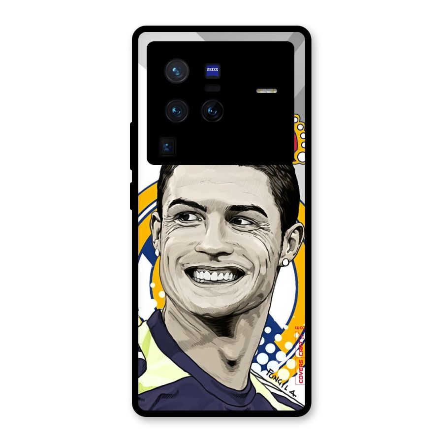 Ronaldo Madrid King Glass Back Case for Vivo X80 Pro