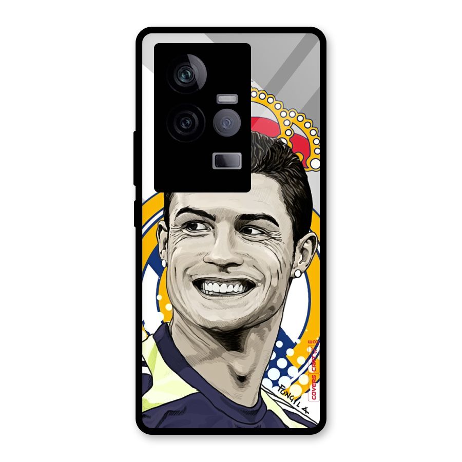 Ronaldo Madrid King Glass Back Case for Vivo iQOO 11 5G