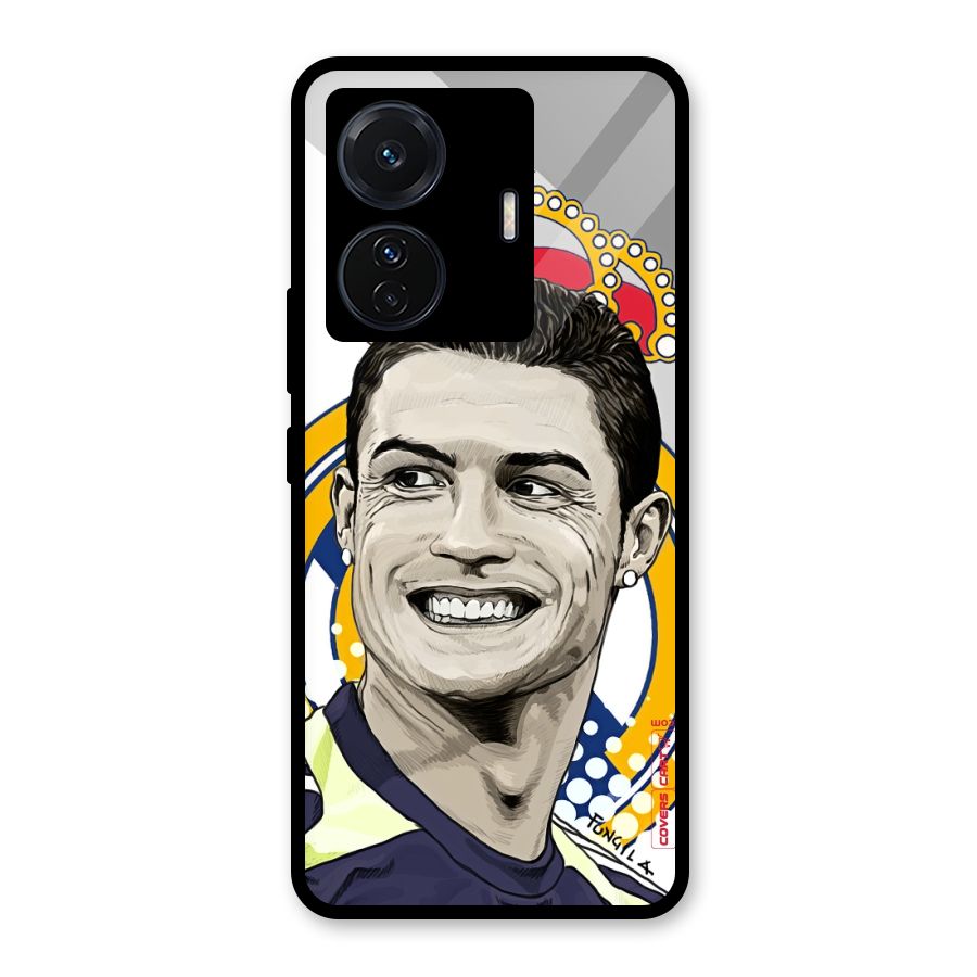 Ronaldo Madrid King Glass Back Case for Vivo iQOO Z6 Pro