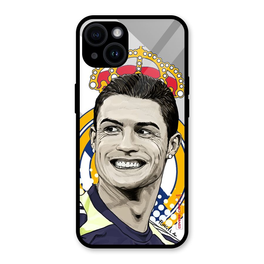Ronaldo Madrid King Glass Back Case for iPhone 14