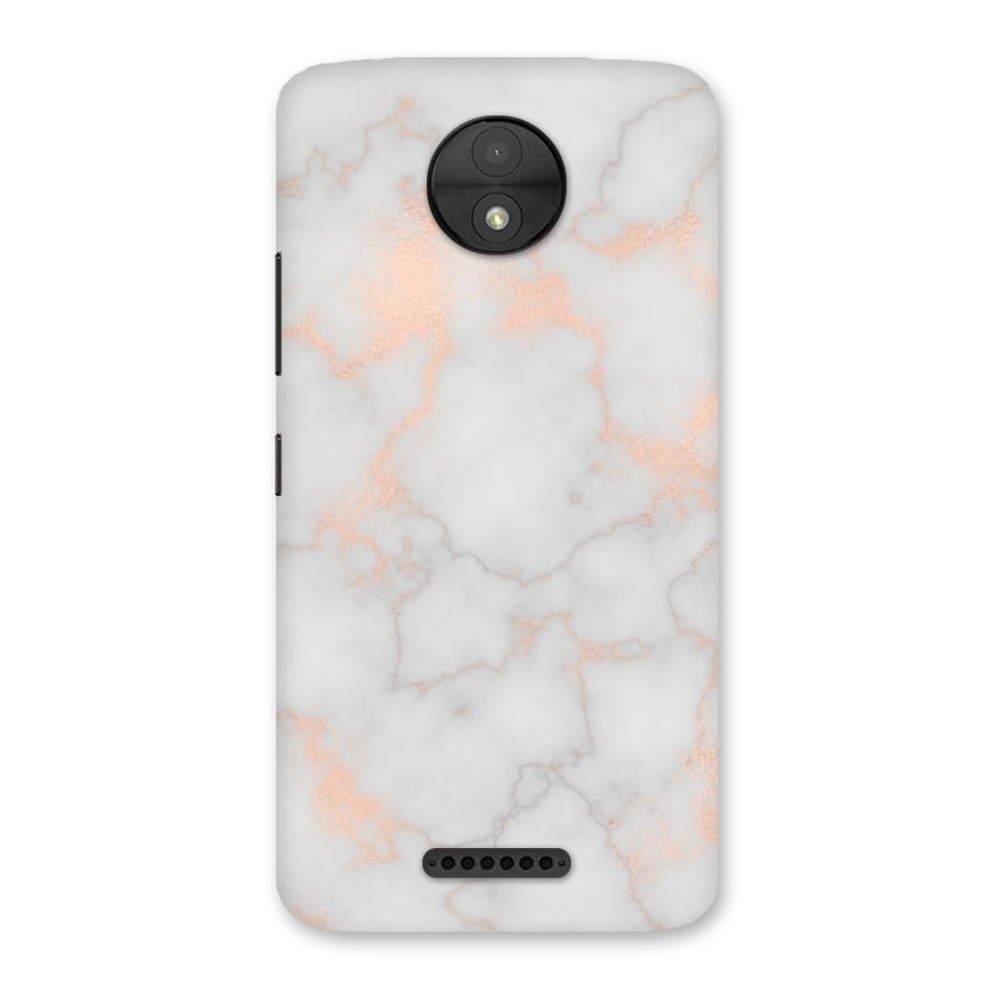 RoseGold Marble Back Case for Moto C