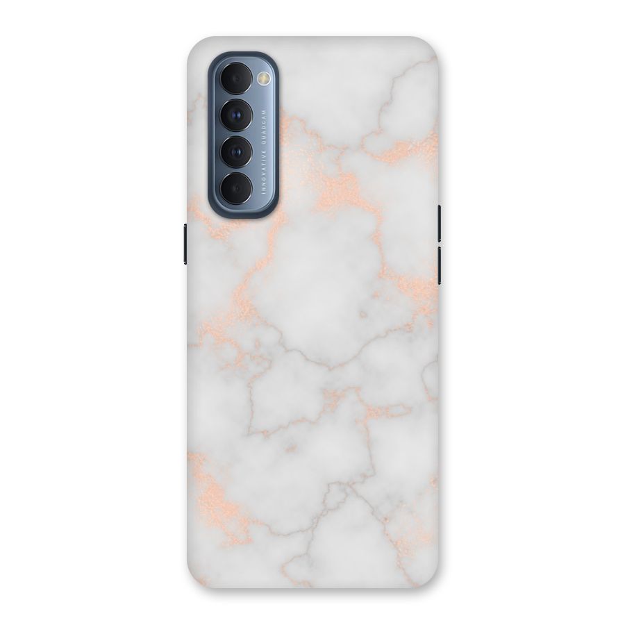 RoseGold Marble Back Case for Reno4 Pro