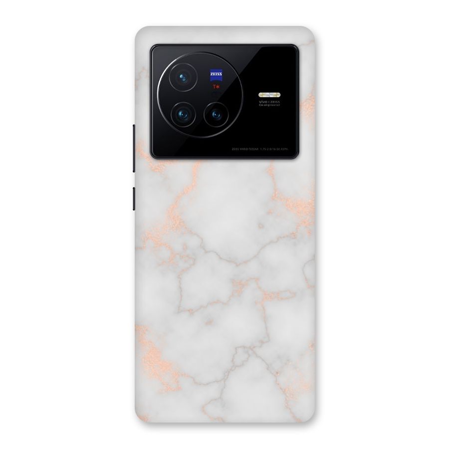 RoseGold Marble Back Case for Vivo X80