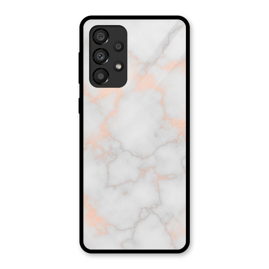 RoseGold Marble Glass Back Case for Galaxy A33 5G