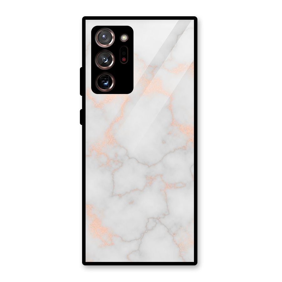 RoseGold Marble Glass Back Case for Galaxy Note 20 Ultra 5G