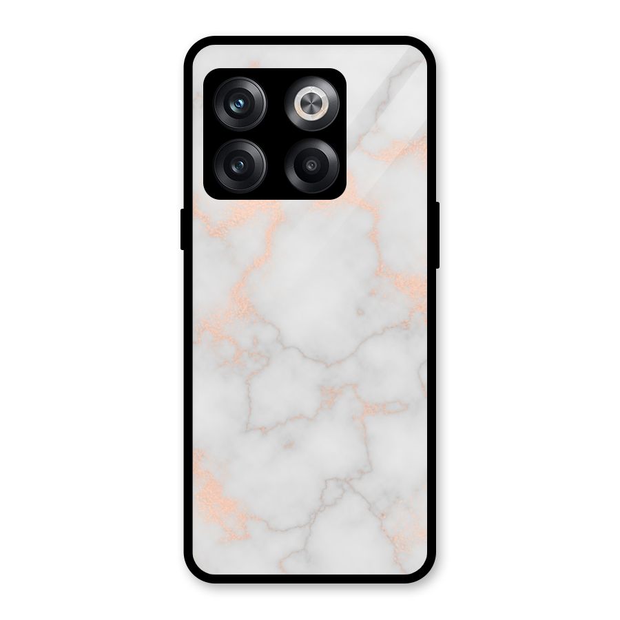 RoseGold Marble Glass Back Case for OnePlus 10T