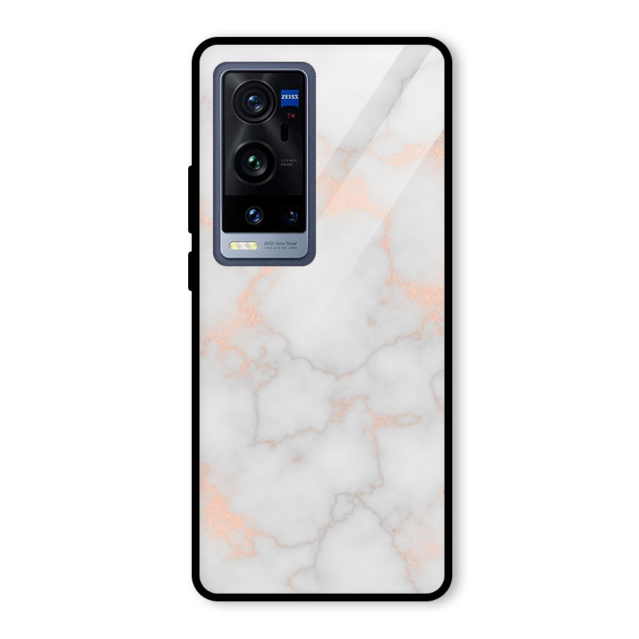 RoseGold Marble Glass Back Case for Vivo X60 Pro Plus