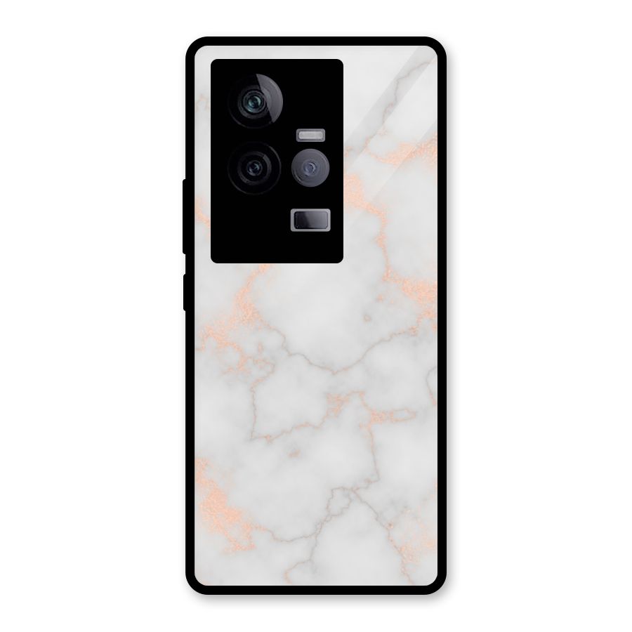 RoseGold Marble Glass Back Case for Vivo iQOO 11 5G