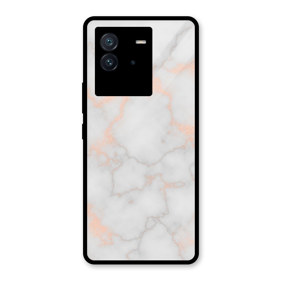 RoseGold Marble Glass Back Case for Vivo iQOO Neo 6 5G