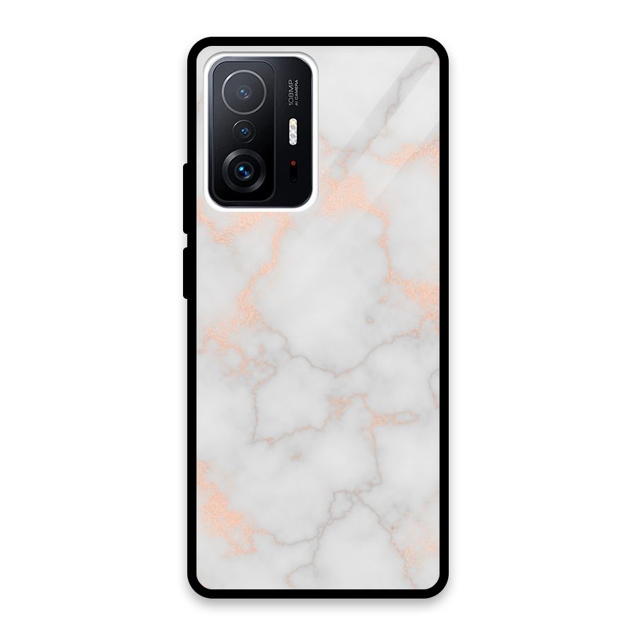 RoseGold Marble Glass Back Case for Xiaomi 11T Pro