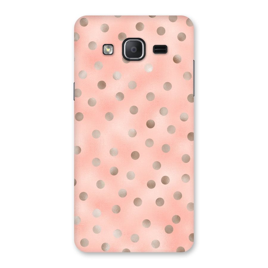 RoseGold Polka Dots Back Case for Galaxy On7 2015