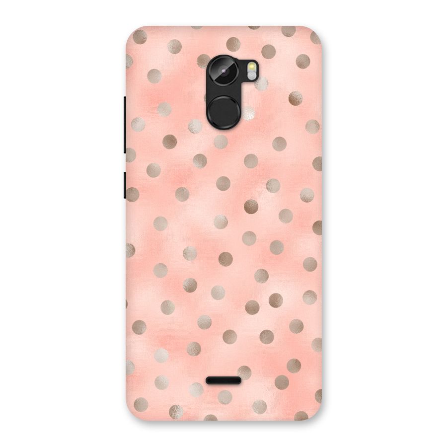 RoseGold Polka Dots Back Case for Gionee X1