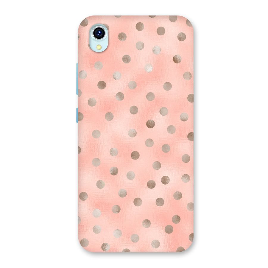 RoseGold Polka Dots Back Case for Vivo Y1s
