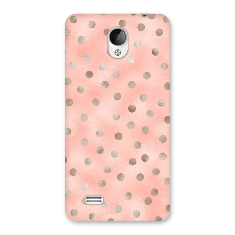 RoseGold Polka Dots Back Case for Vivo Y21