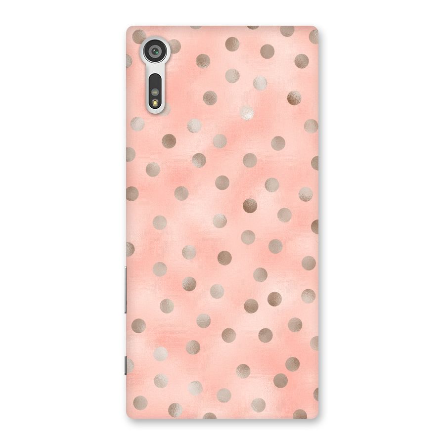 RoseGold Polka Dots Back Case for Xperia XZ