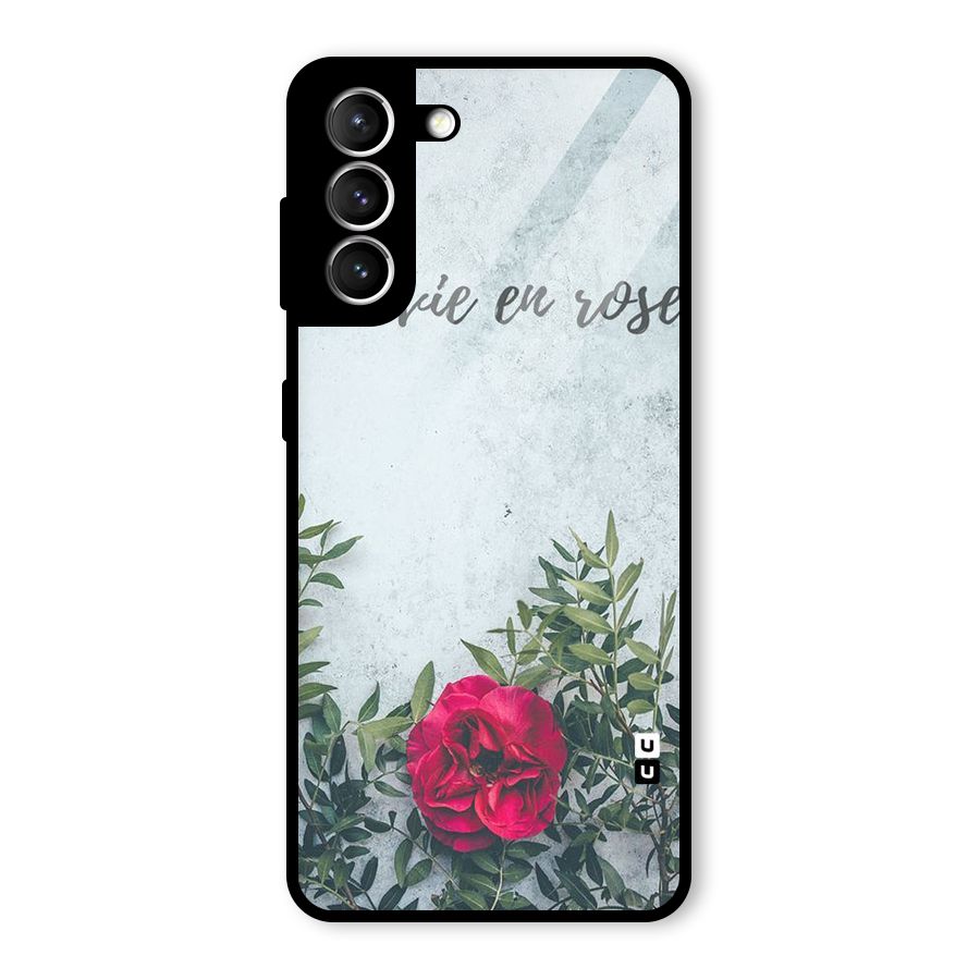 Rose Life Glass Back Case for Galaxy S21 5G