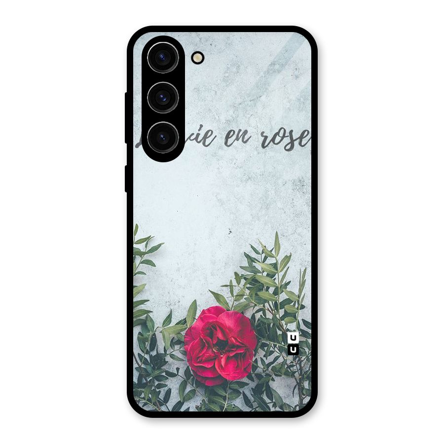 Rose Life Glass Back Case for Galaxy S23 Plus