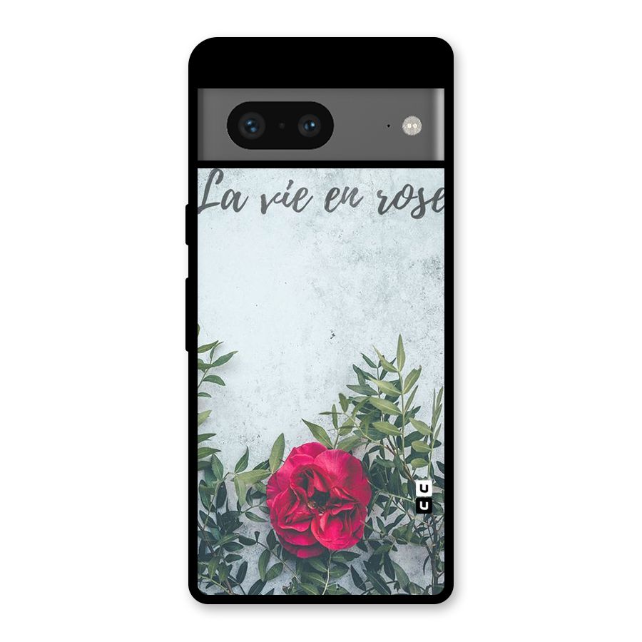 Rose Life Glass Back Case for Google Pixel 7