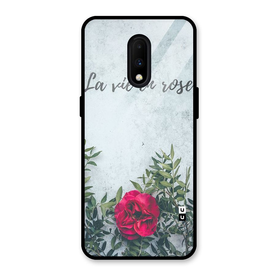 Rose Life Glass Back Case for OnePlus 7