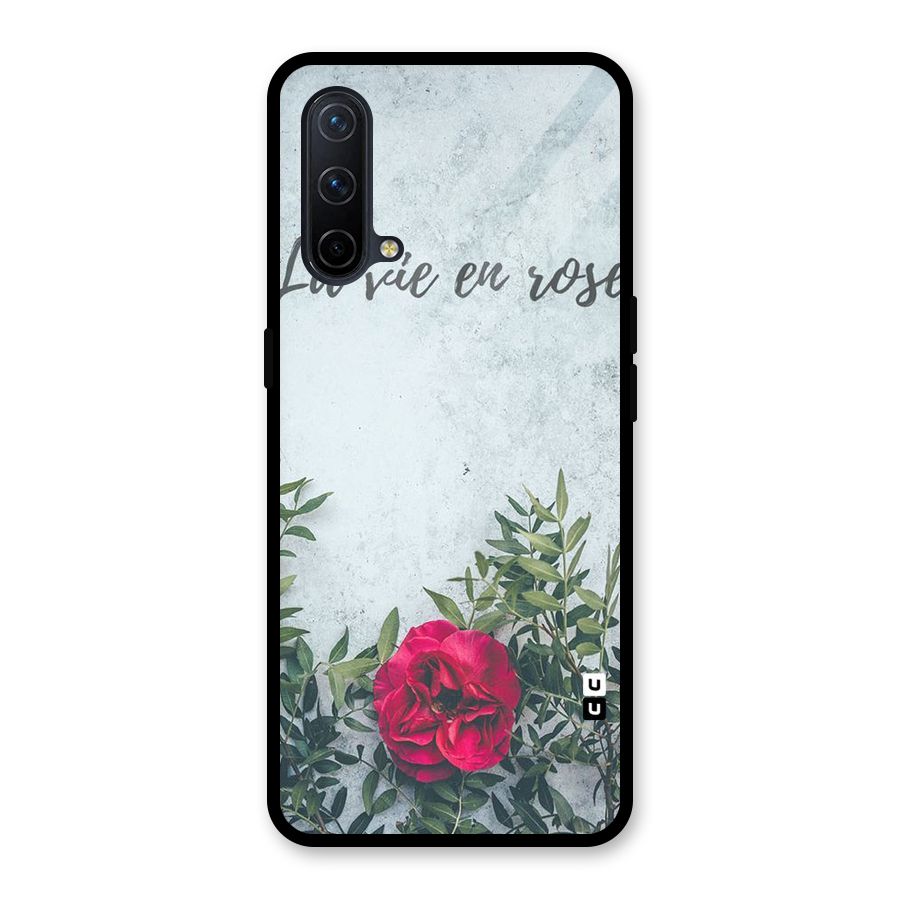 Rose Life Glass Back Case for OnePlus Nord CE 5G