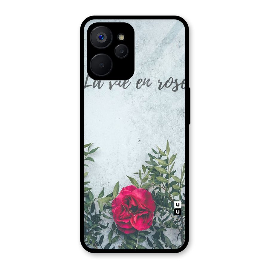 Rose Life Glass Back Case for Realme 9i 5G