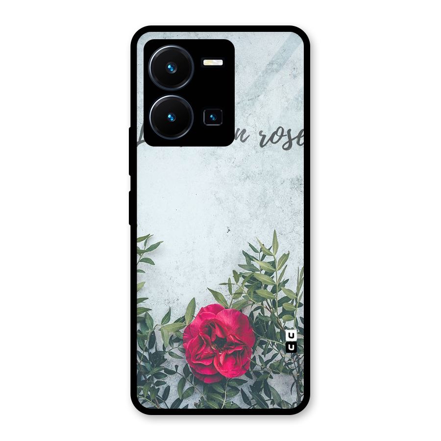 Rose Life Glass Back Case for Vivo Y35
