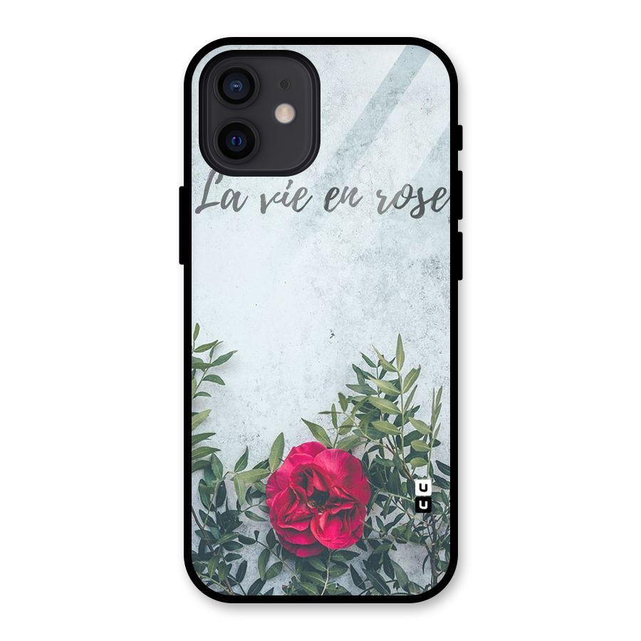 Rose Life Glass Back Case for iPhone 12