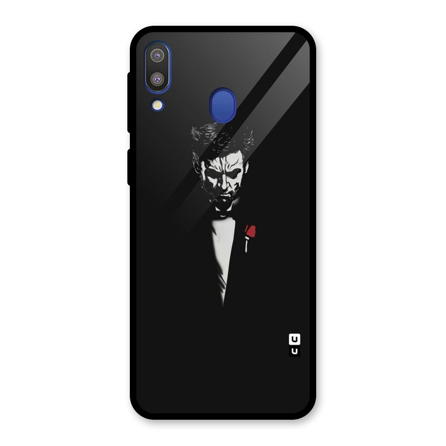 Rose Man Glass Back Case for Galaxy M20