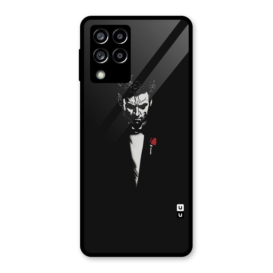 Rose Man Glass Back Case for Galaxy M53 5G