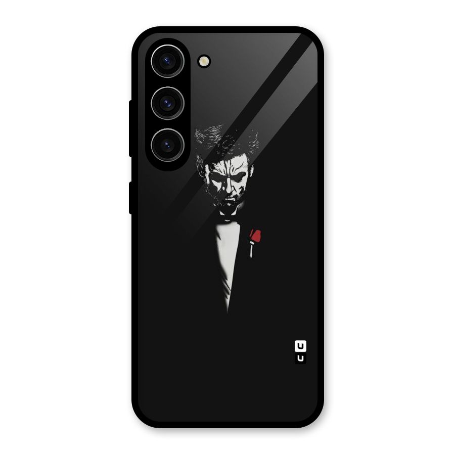Rose Man Glass Back Case for Galaxy S23