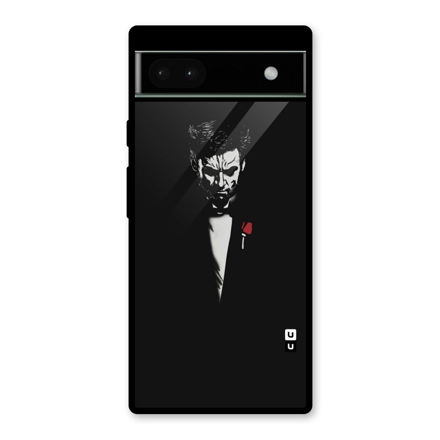 Rose Man Glass Back Case for Google Pixel 6a