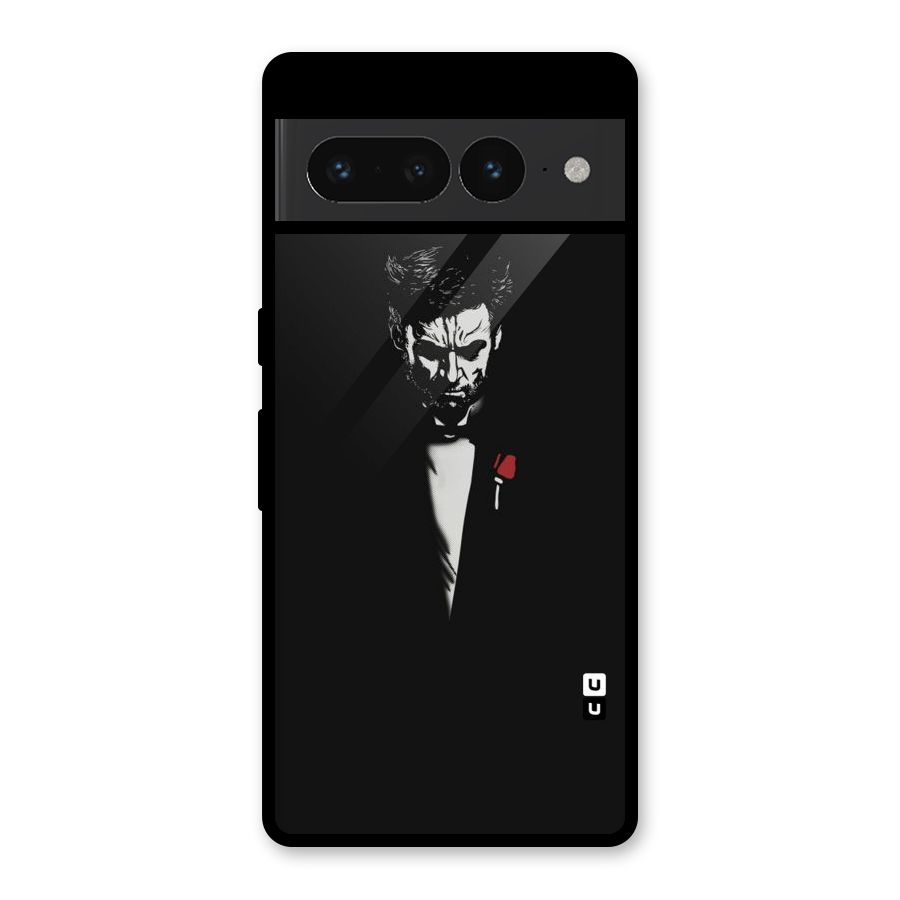 Rose Man Glass Back Case for Google Pixel 7 Pro