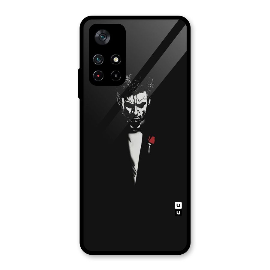 Rose Man Glass Back Case for Poco M4 Pro 5G