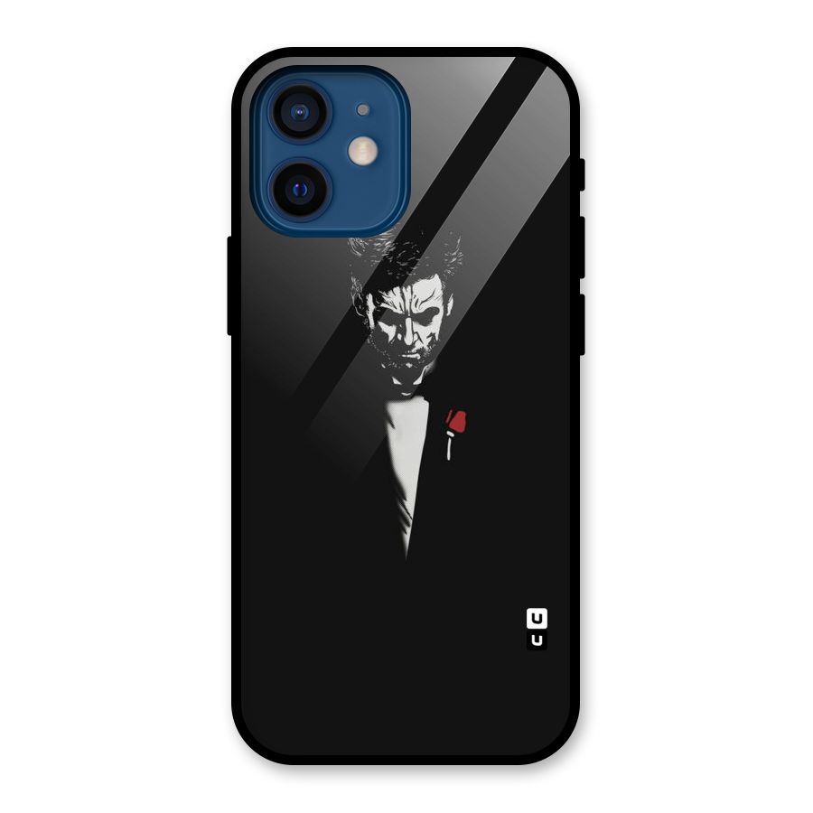 Rose Man Glass Back Case for iPhone 12 Mini