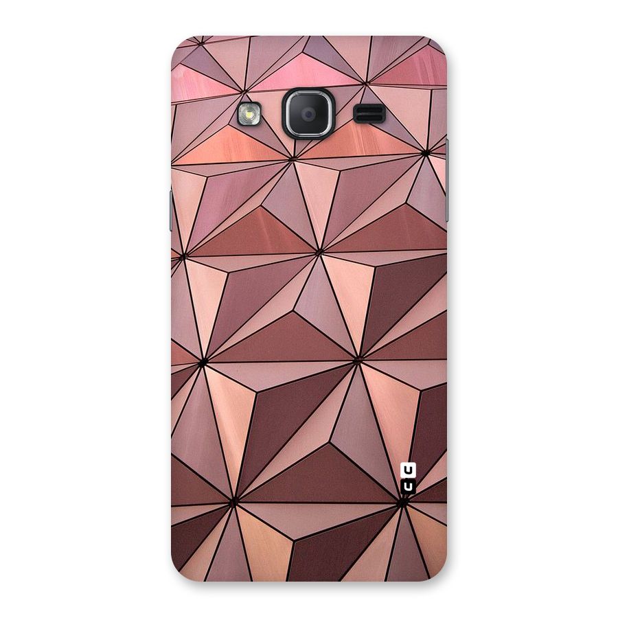 Rosegold Abstract Shapes Back Case for Galaxy On7 2015