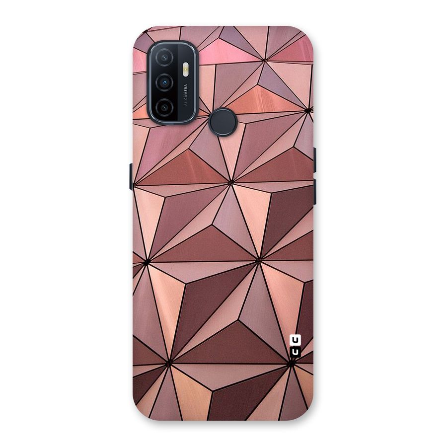 Rosegold Abstract Shapes Back Case for Oppo A32