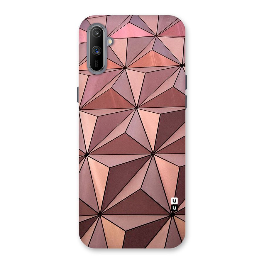 Rosegold Abstract Shapes Back Case for Realme C3