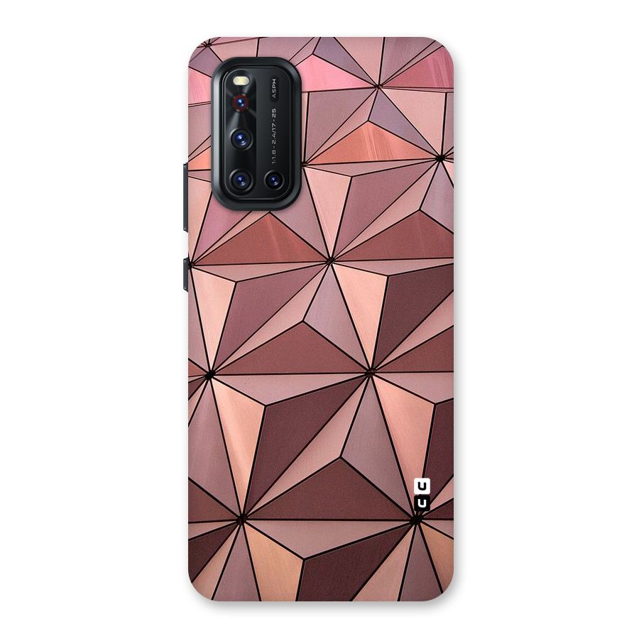 Rosegold Abstract Shapes Back Case for Vivo V19
