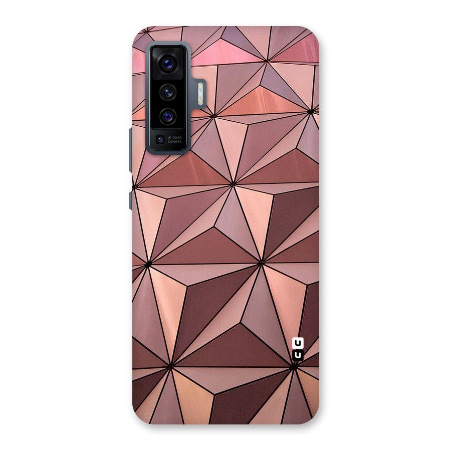 Rosegold Abstract Shapes Back Case for Vivo X50