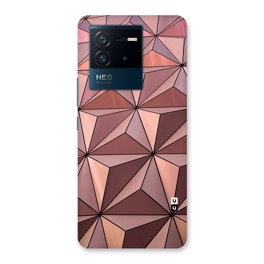 Rosegold Abstract Shapes Back Case for Vivo iQOO Neo 6 5G