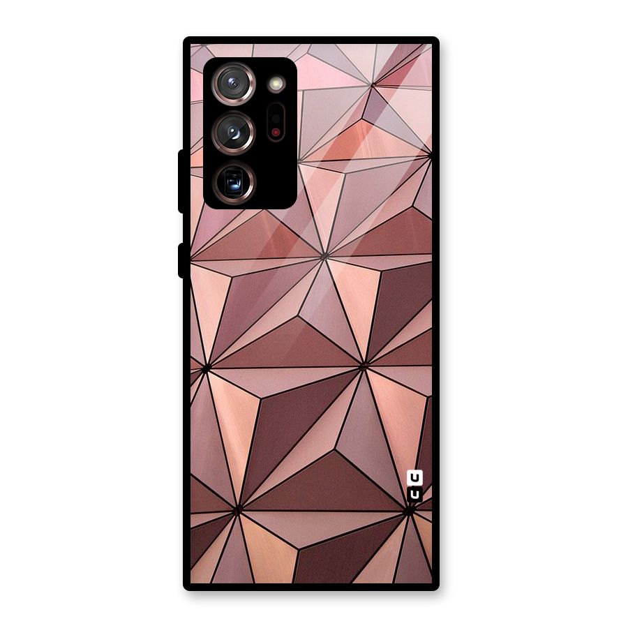 Rosegold Abstract Shapes Glass Back Case for Galaxy Note 20 Ultra 5G