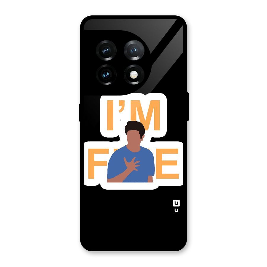 Ross is Fine Glass Back Case for OnePlus 11
