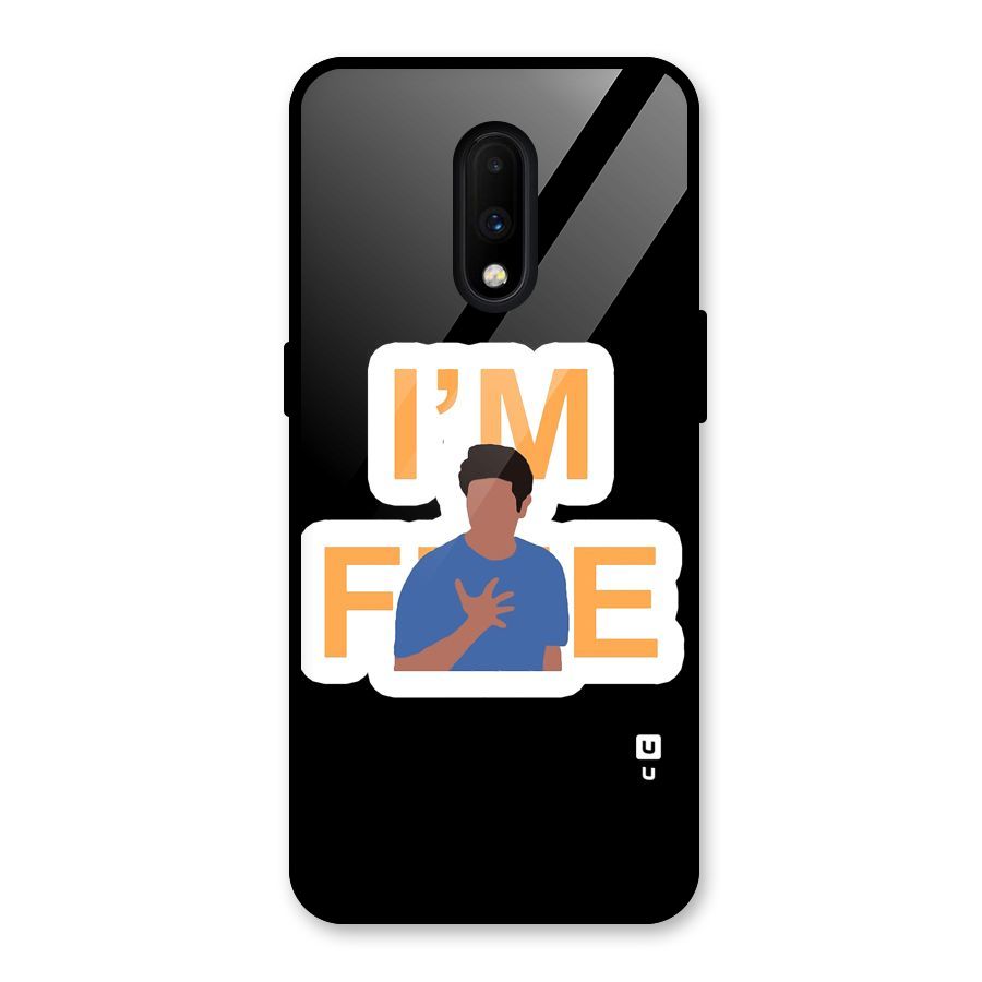 Ross is Fine Glass Back Case for OnePlus 7